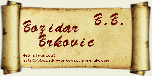 Božidar Brković vizit kartica
